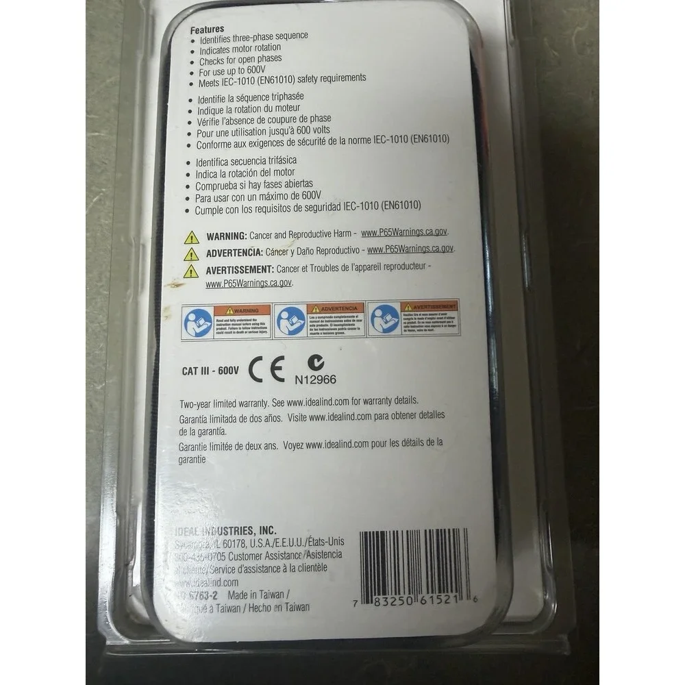 IDEAL 61-521 3 Phase Motor Rotation Tester